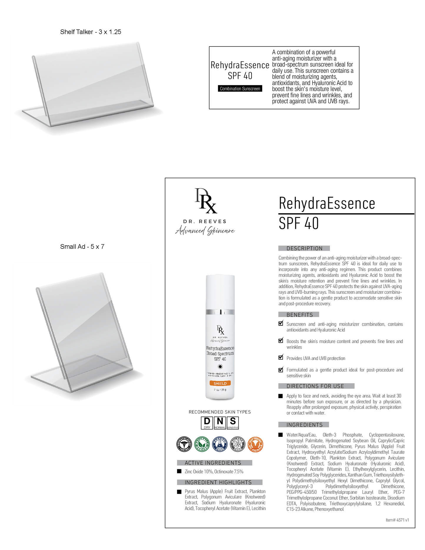 RehydraEssence Broad Spectrum SPF 40