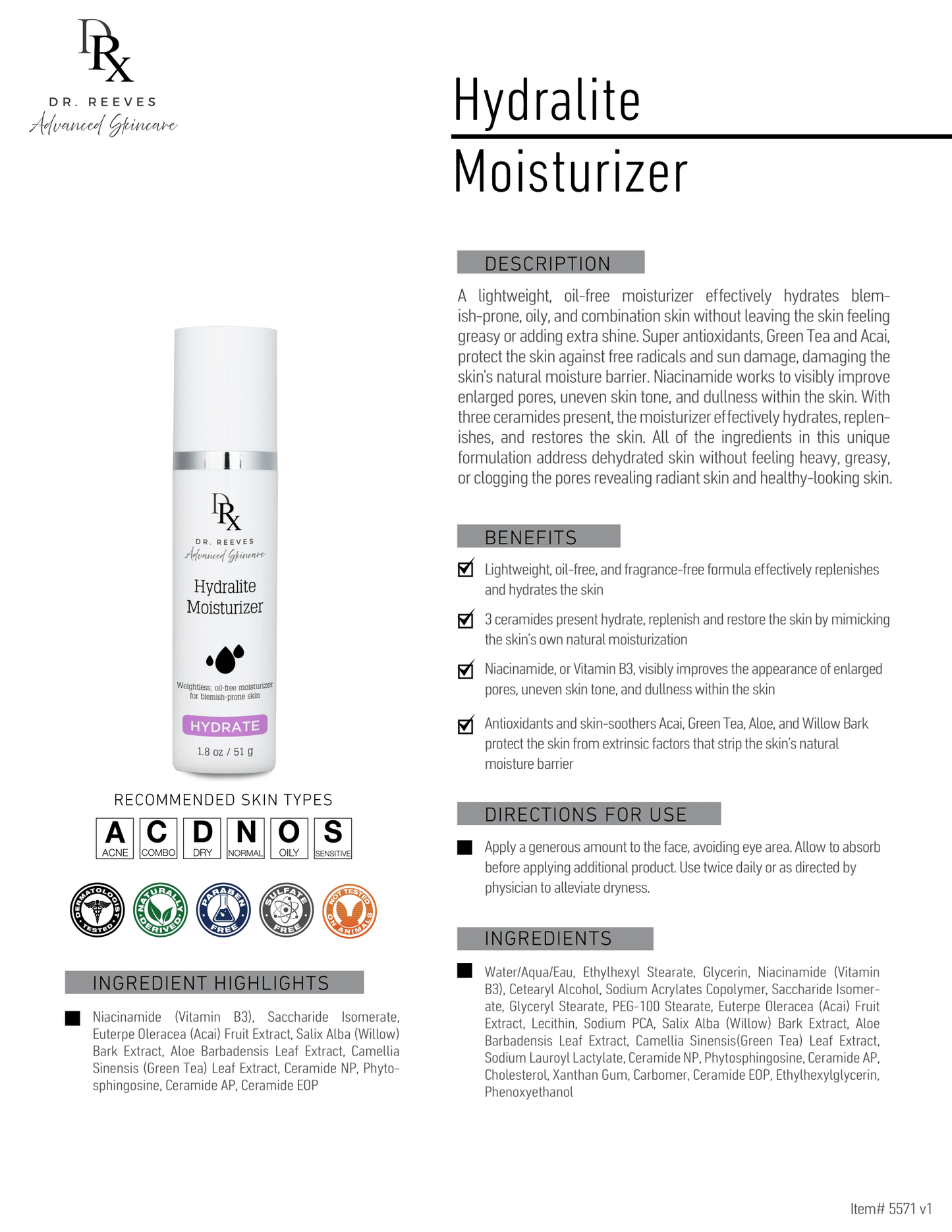 Hydralite Moisturizer