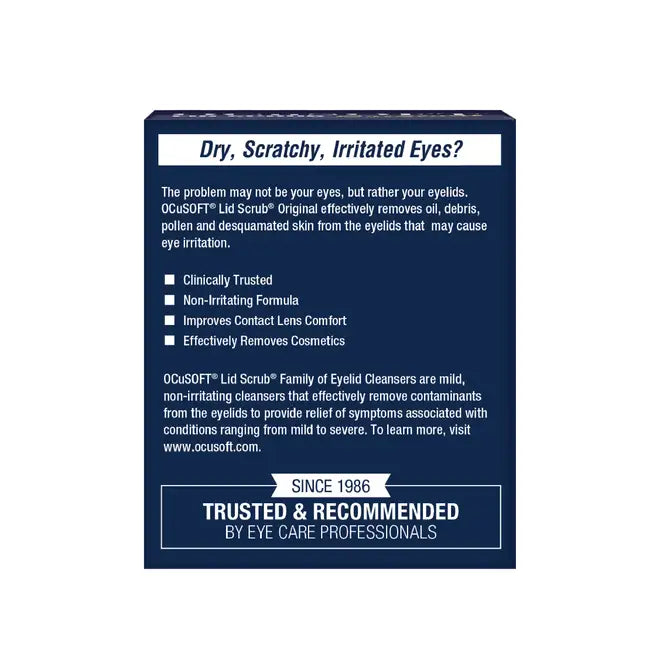 OCuSOFT Lid Scrub Original Pre-Moistened Pads - 30/BOX
